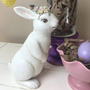 Easter Bunny Rabbit Blue Bird Nest Decor